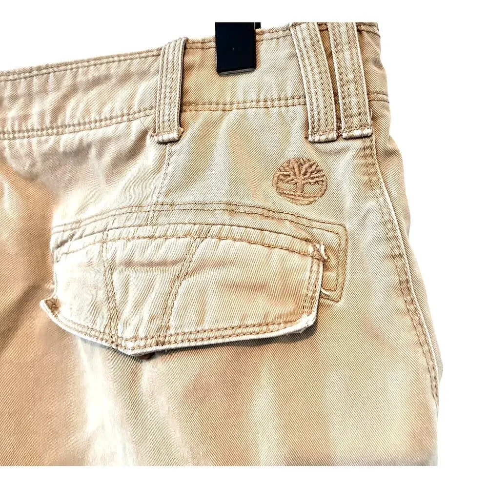 TIMBERLAND Men's Khaki Cargo‎ Cotton Travis Scott Style Shorts Sz 33